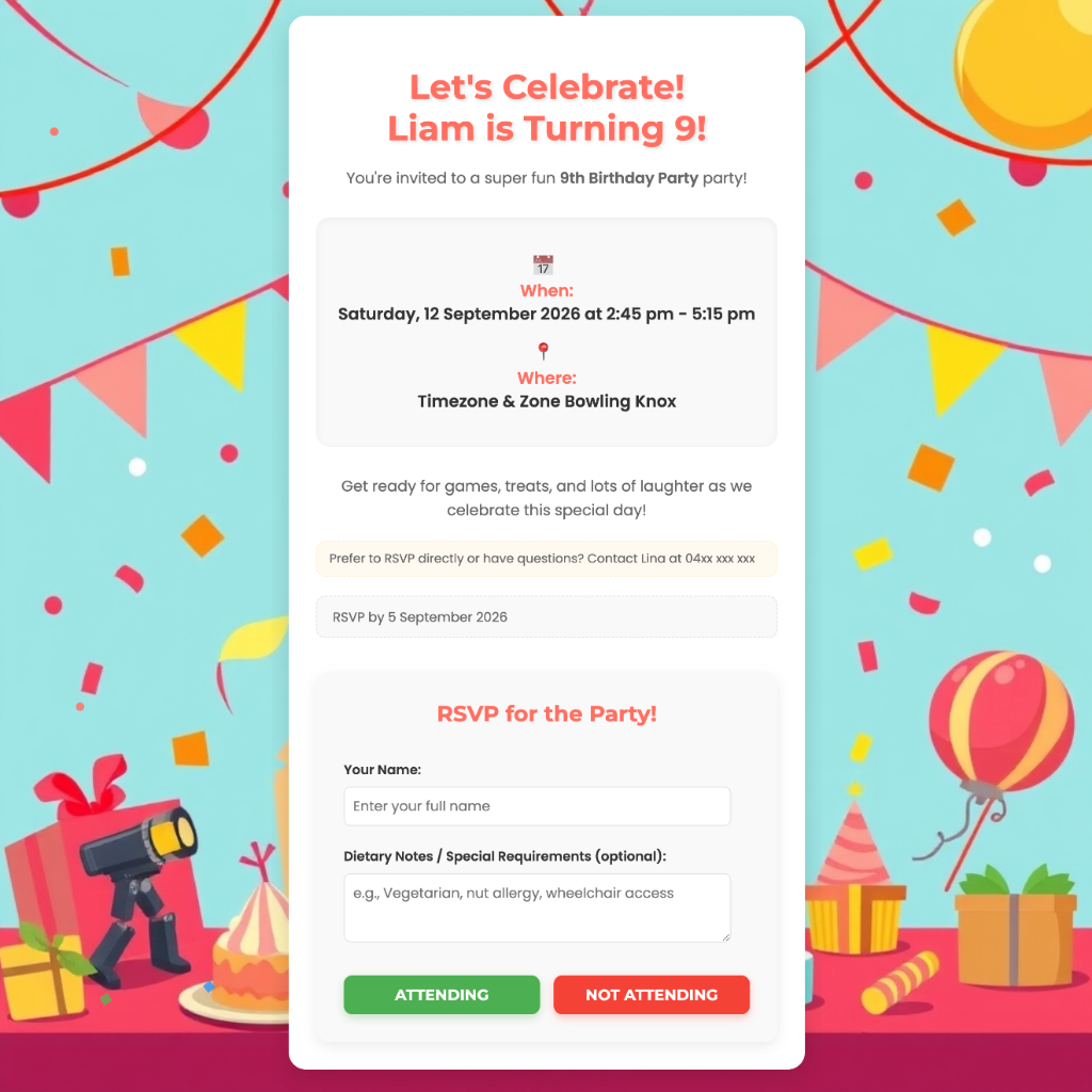 RSVP Creator Demo